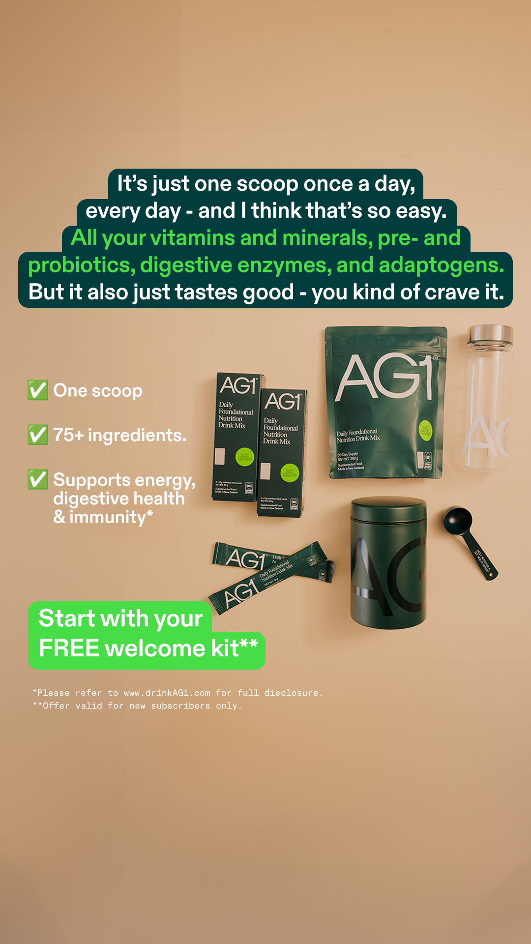 AG1 by Athletic Greens Facebook ad