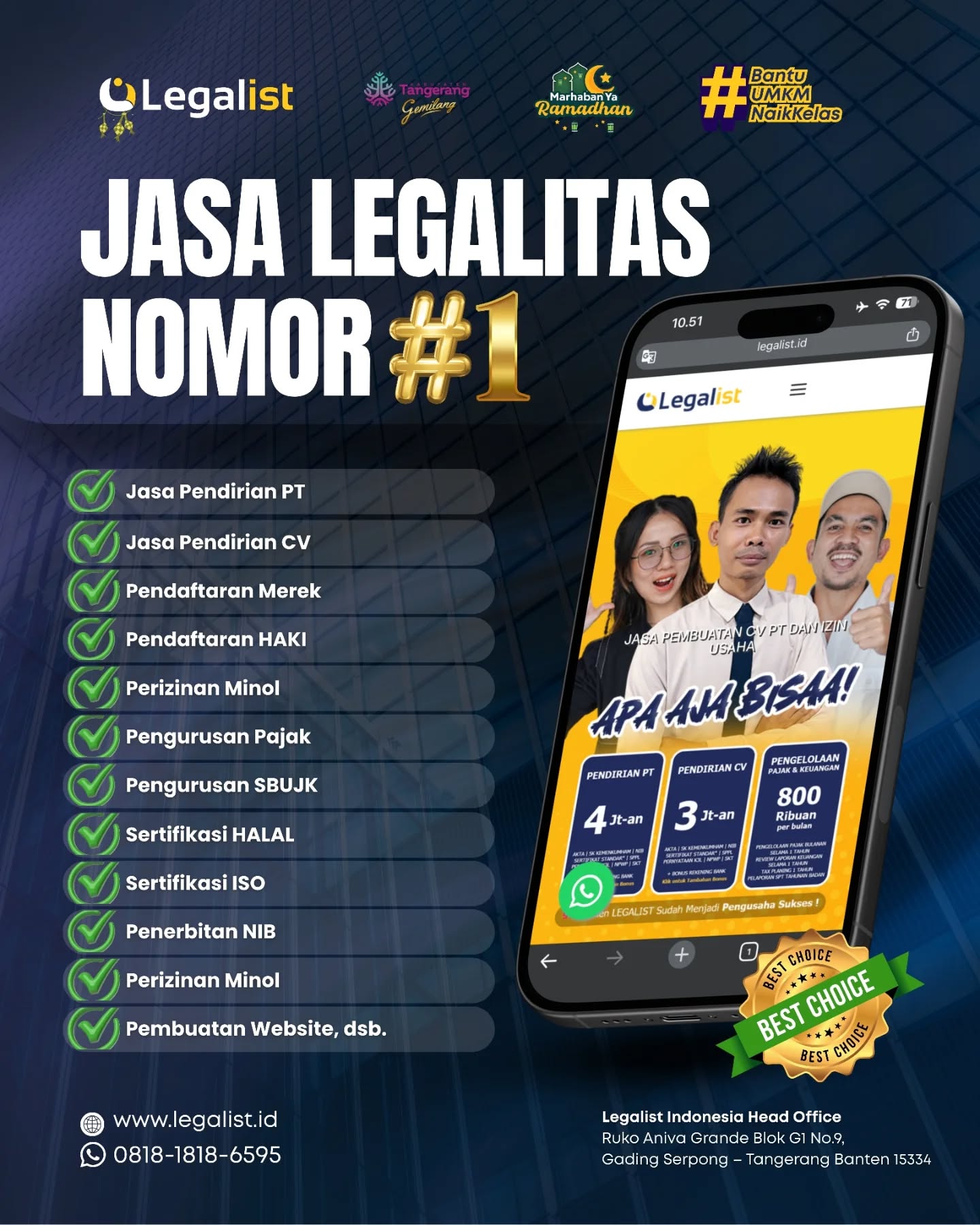 Legalist Indonesia Jasa Pembuatan PT CV Facebook ad from Mar 31, 2026