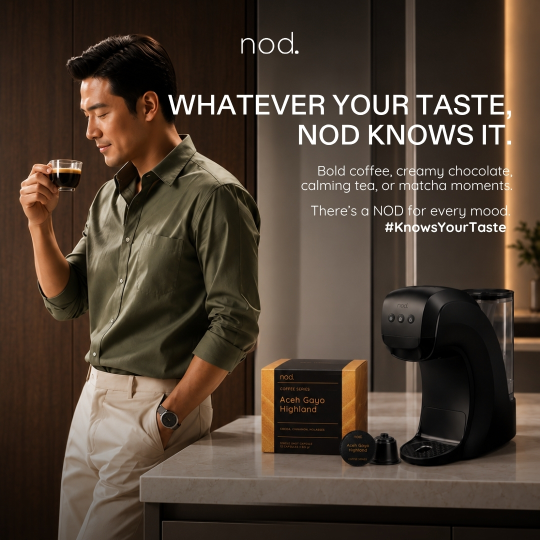Why-nod Facebook ad: Not Just a Coffee Machine. Meet NOD.