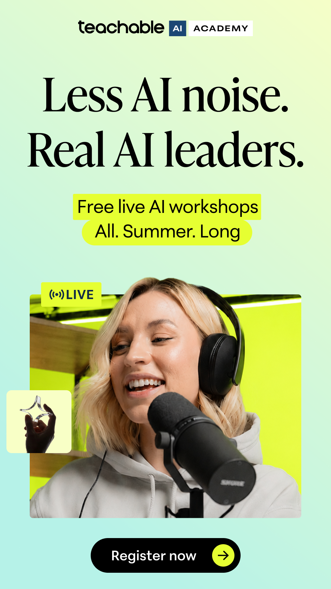 Teachable Facebook ad