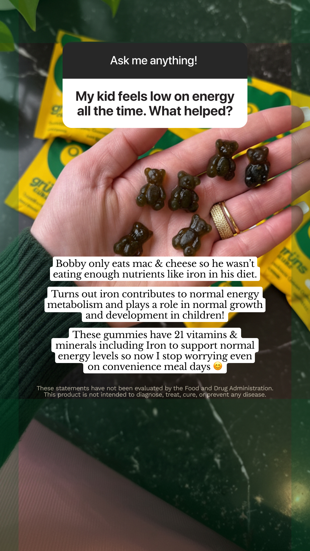 Grüns Kids Facebook ad