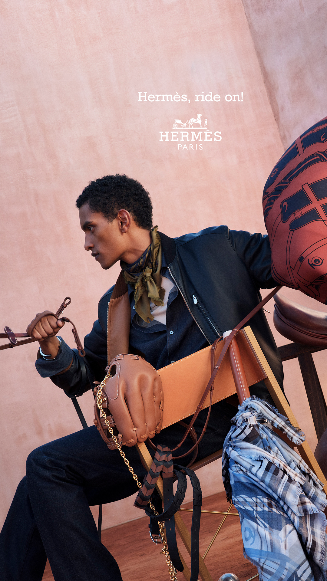 Hermès Facebook ad: Ride on! As the sun ascends in the…