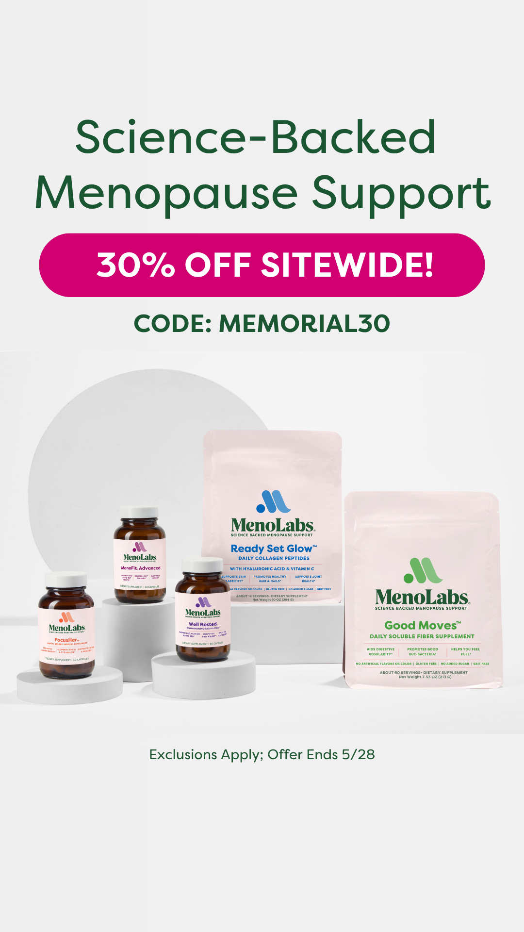 MenoLabs Facebook ad