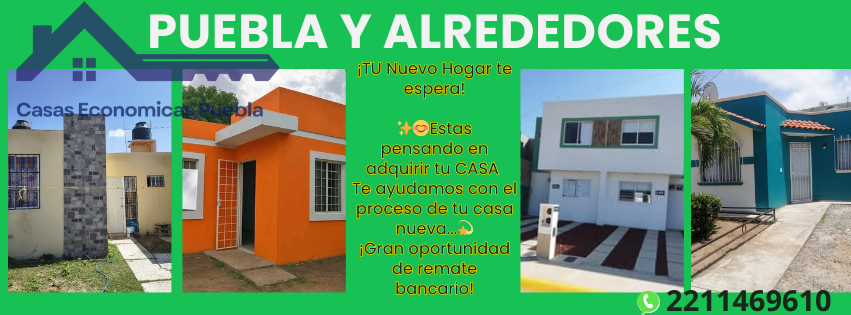 Casas Económicas de Puebla Facebook ad: CASAS DE REMATE A PAGOS MENSUALES