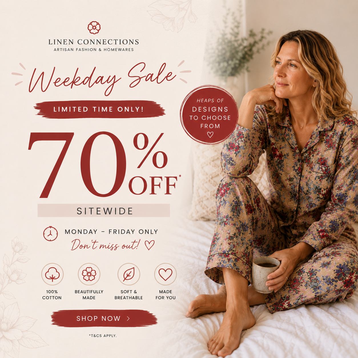 Linen Connections Facebook ad