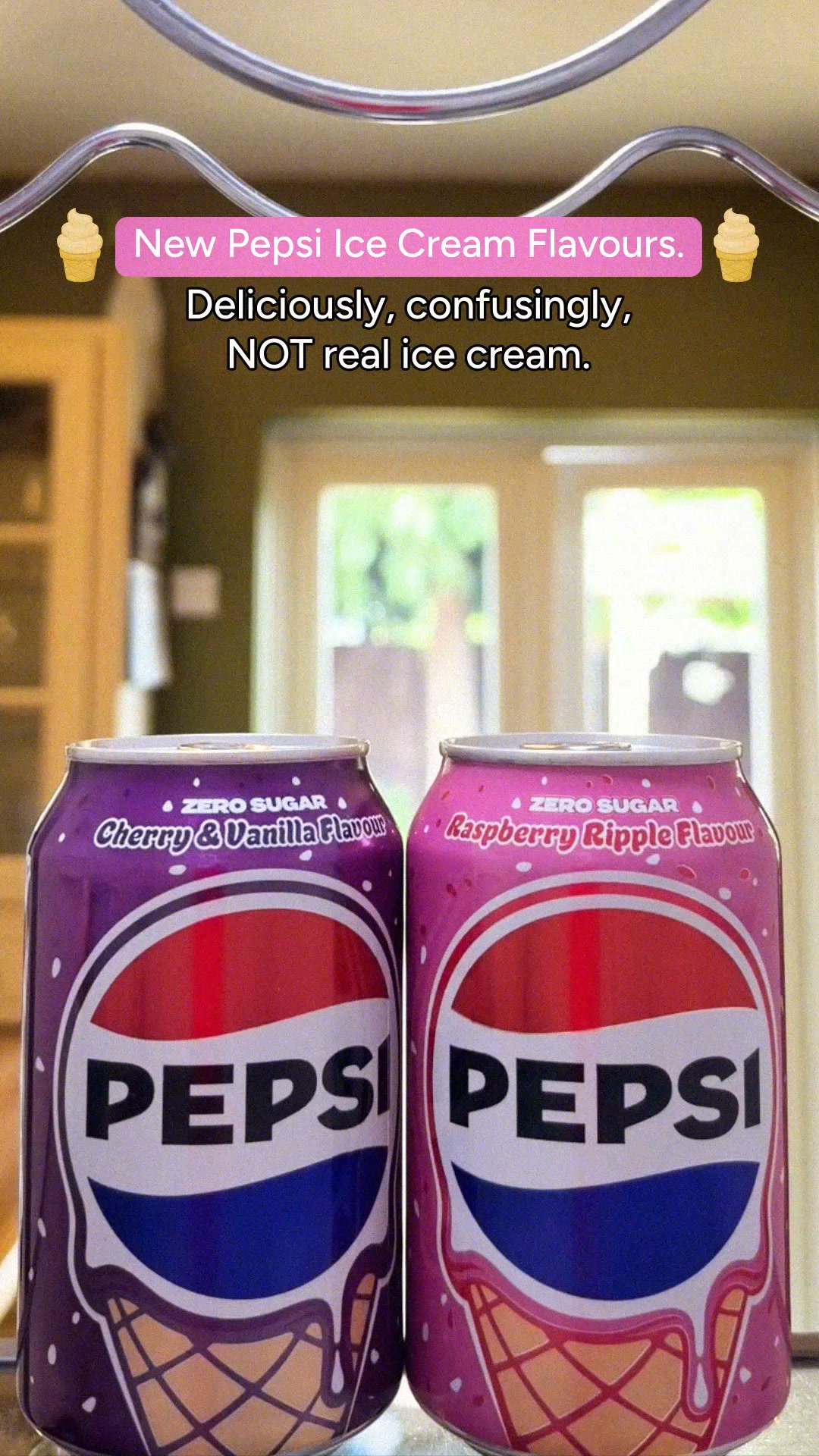 Pepsi Max Facebook ad: NEW Pepsi Ice Cream Flavours with Zero Sugar…