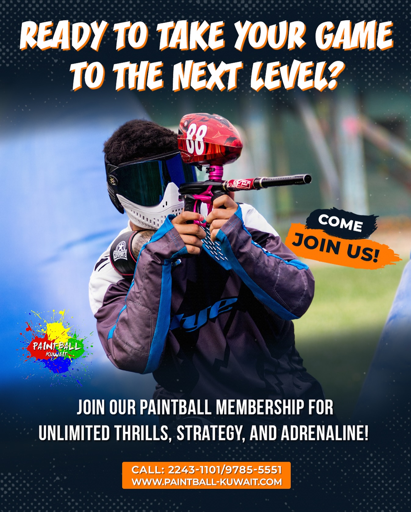 Paintball-Kuwait Field Facebook ad: Looking for the perfect paintball gift?!