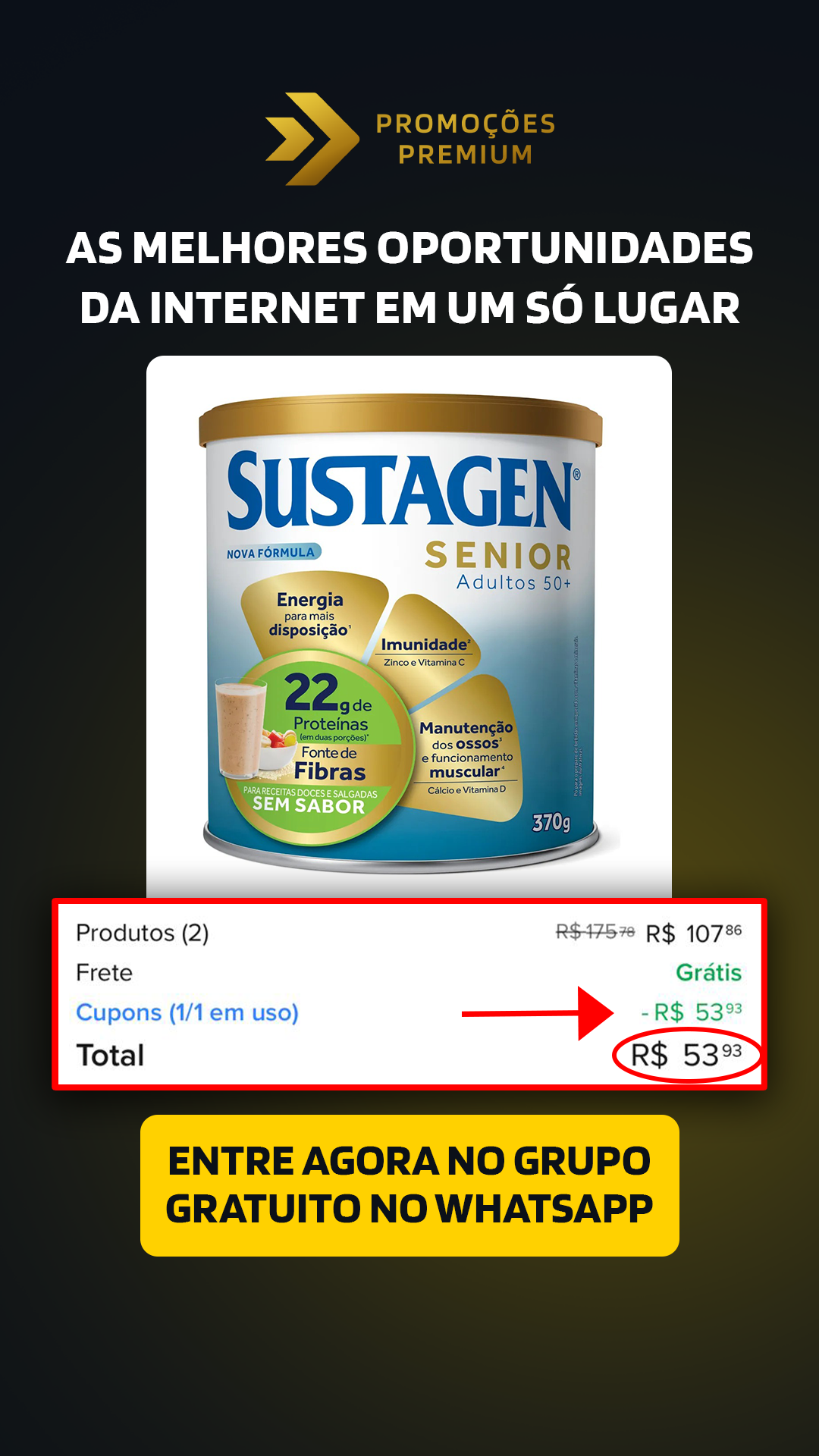 Promoções Premium Facebook ad