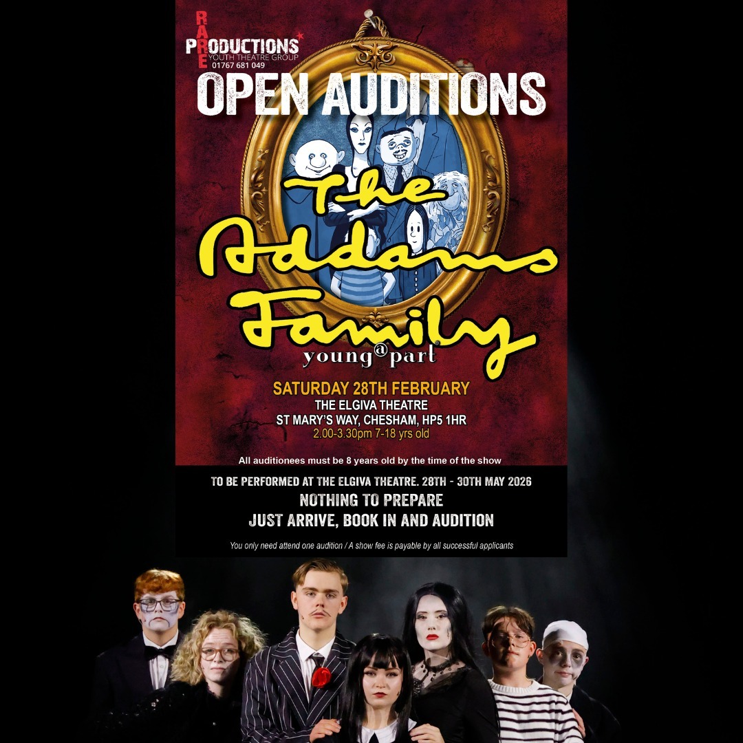 Rare Productions Facebook ad: LAST CHANCE to audition for The Addams Family…