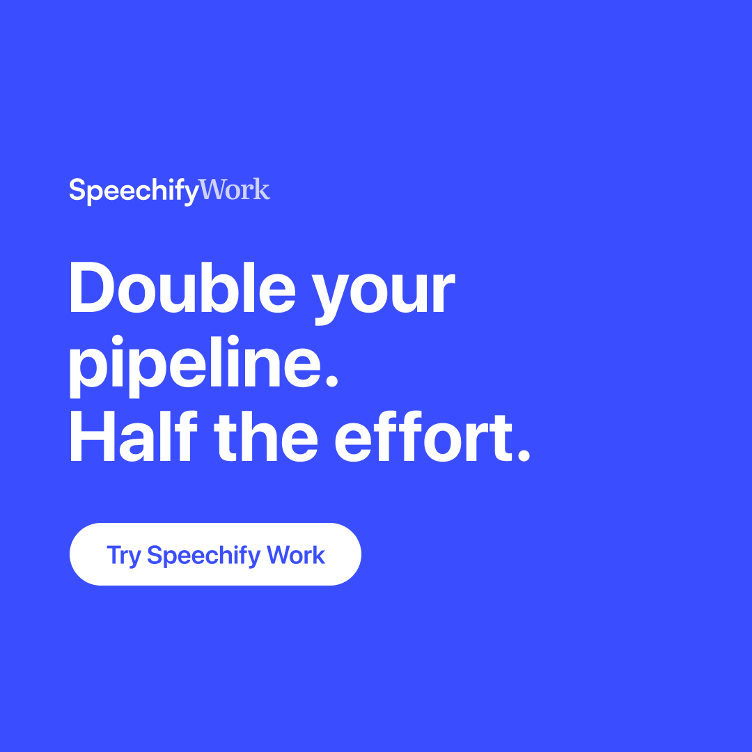 Speechify Facebook ad
