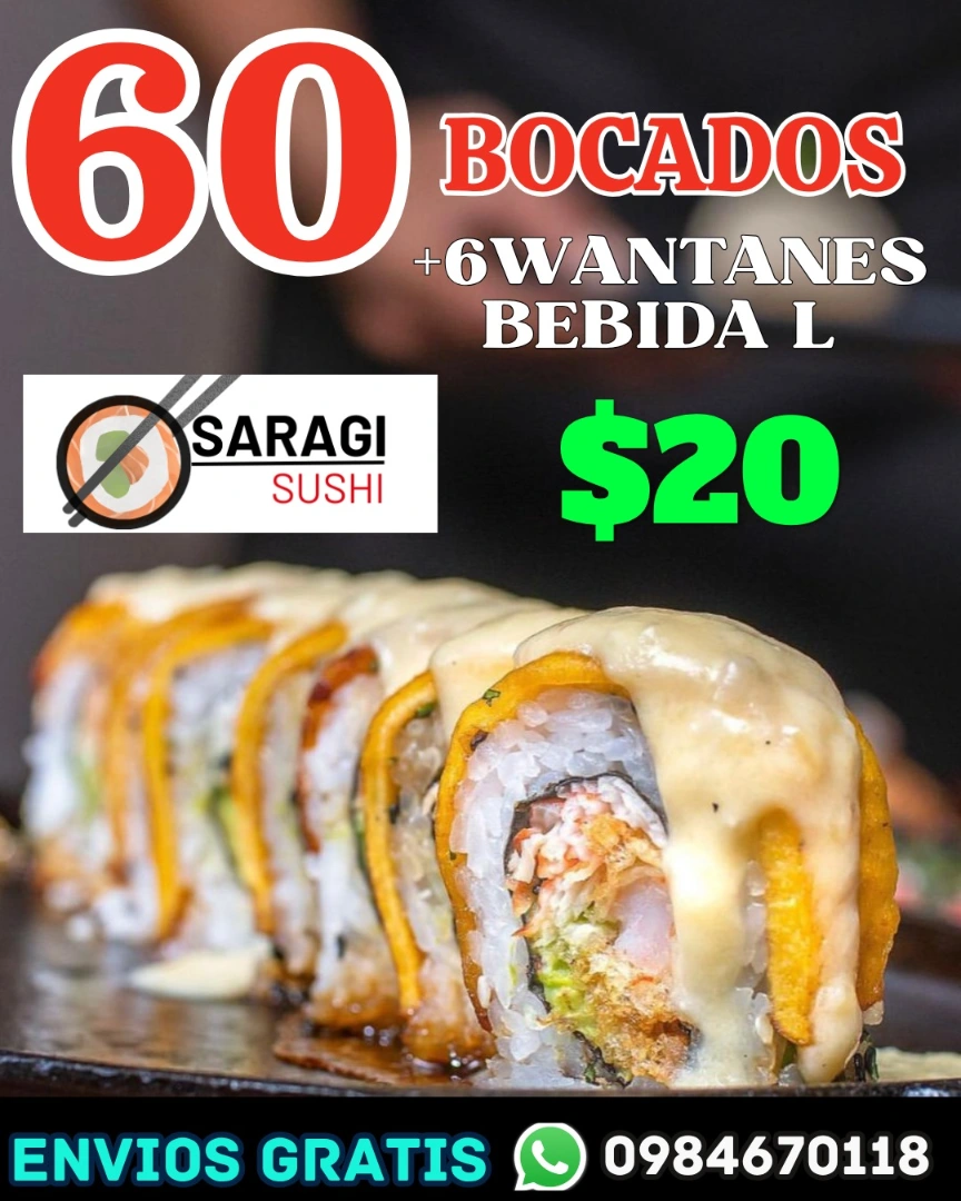 Sushi Osaragi Facebook ad: OSARAGI SUSHI, DISFRUTA DE NUESTRAS INCREIBLES PROMOCIONES.