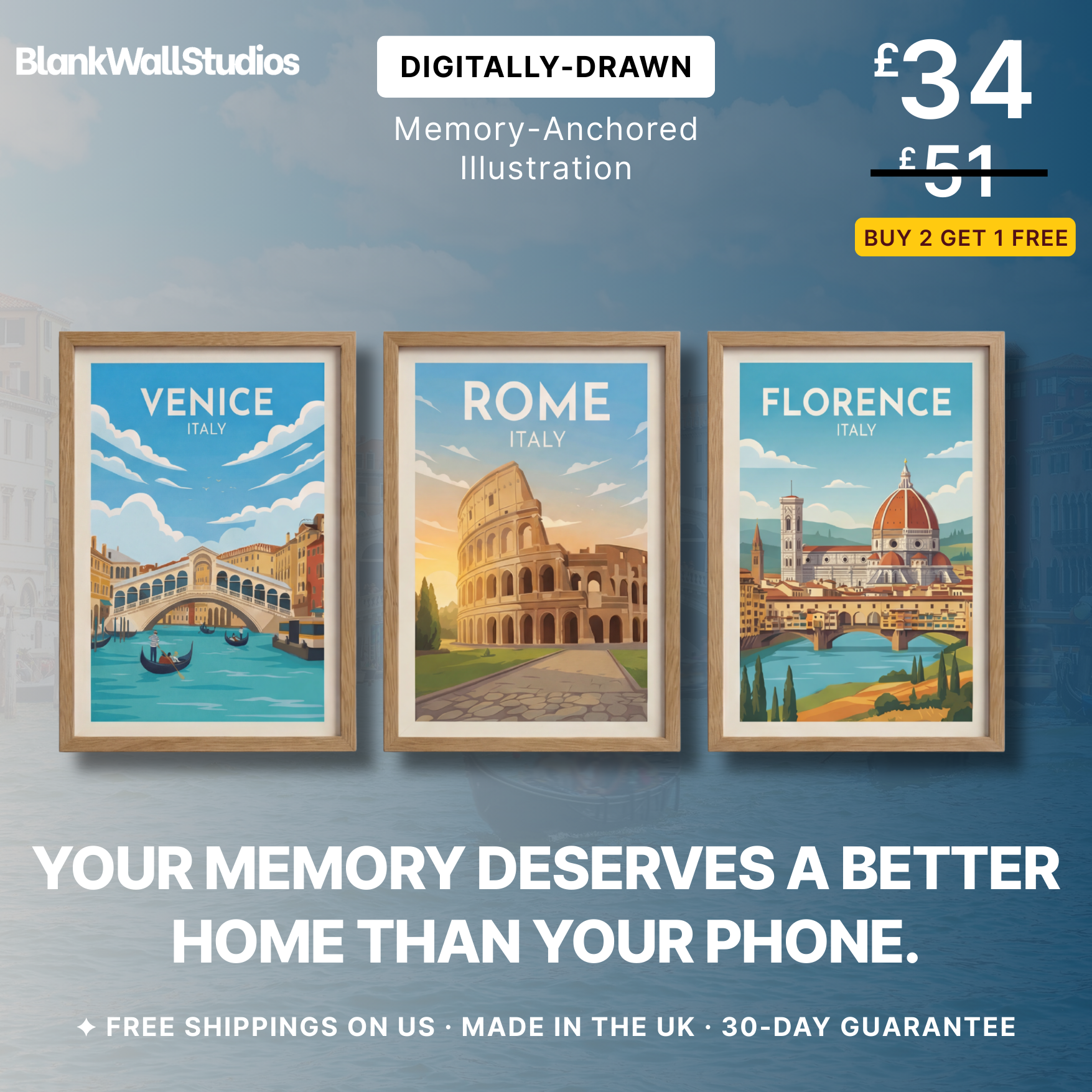 Blankwallstudios Facebook ad: B2G1 FREE | SPRING SALE