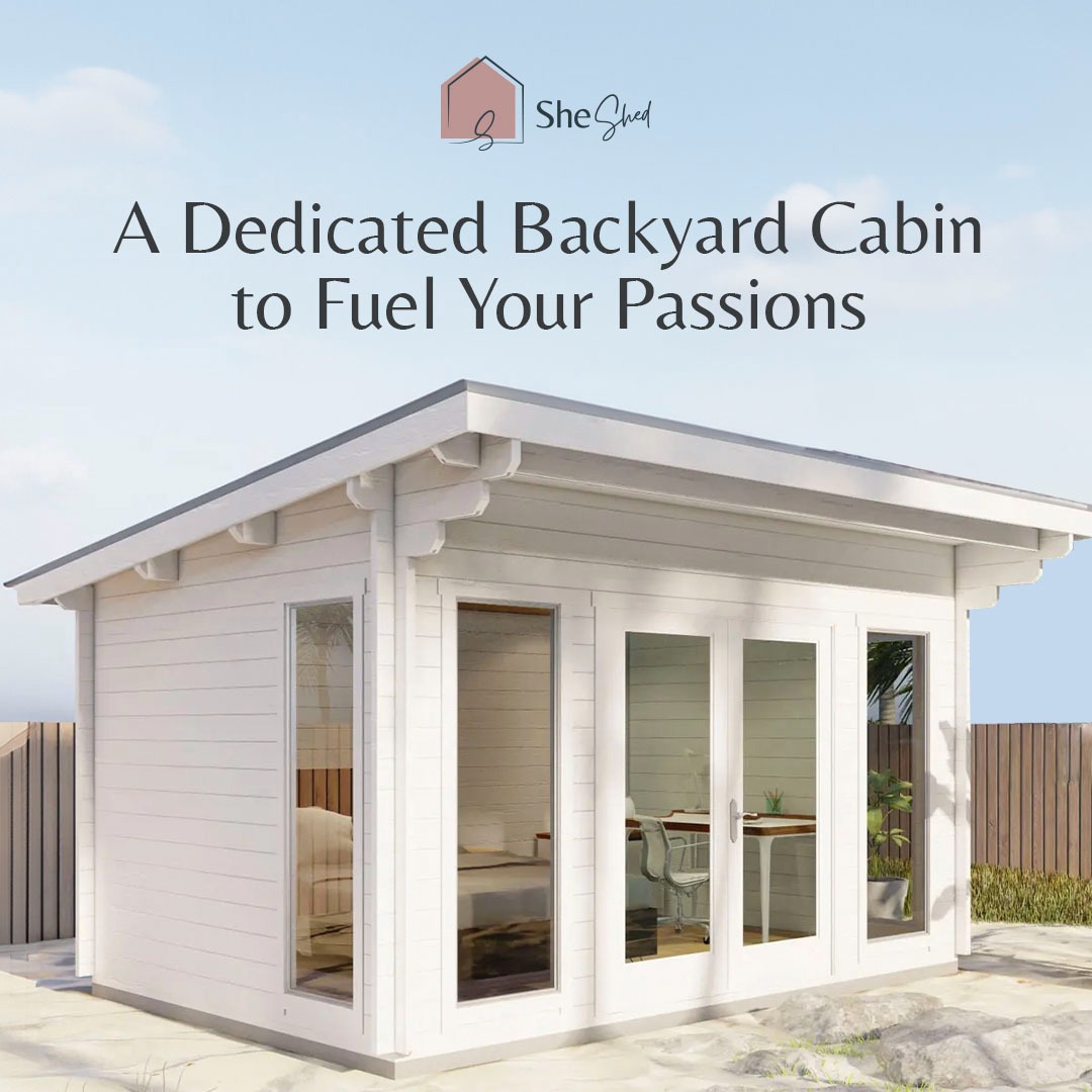 SheShed Australia Facebook ad: Compact & Impactful Cabin