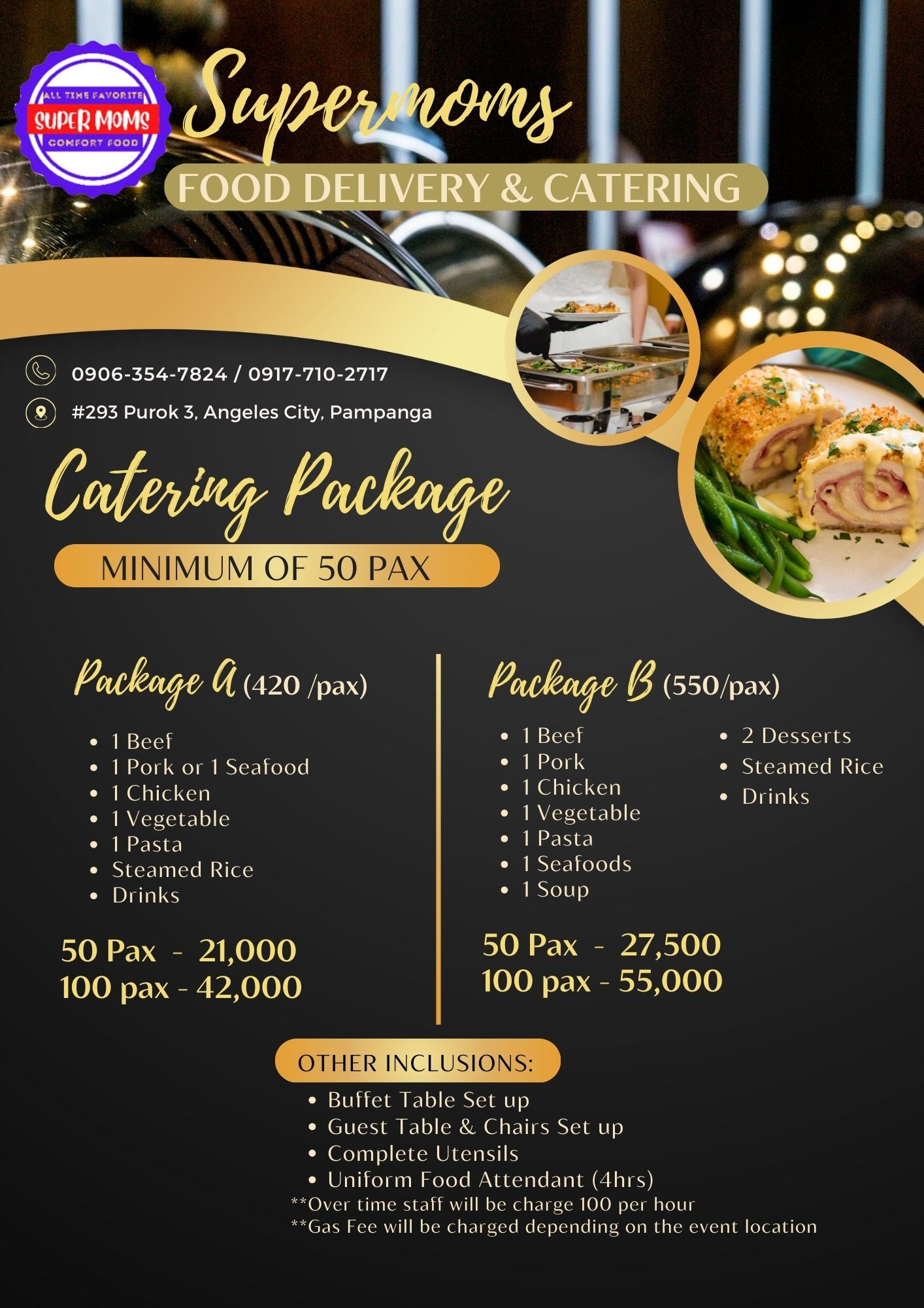 SuperMom's Food Delivery & Catering Facebook ad