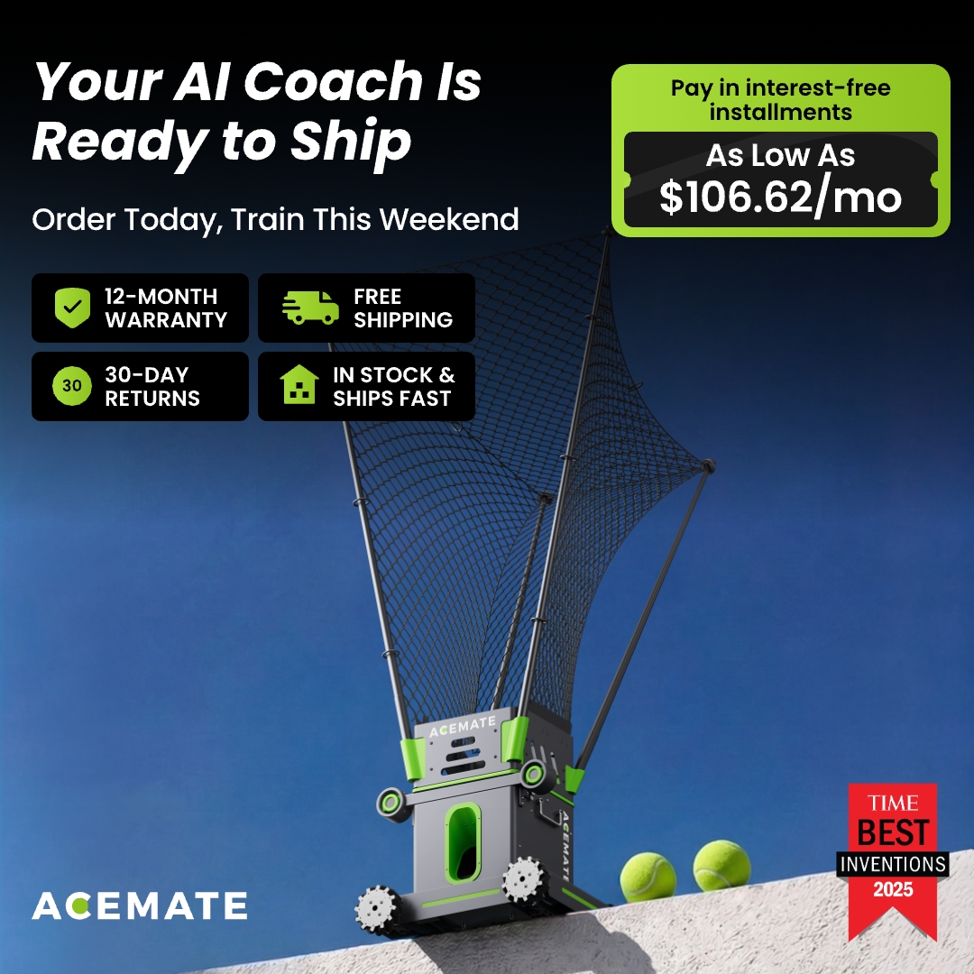 Acemate Facebook ad: More Reps. Real Progress. No Coach.