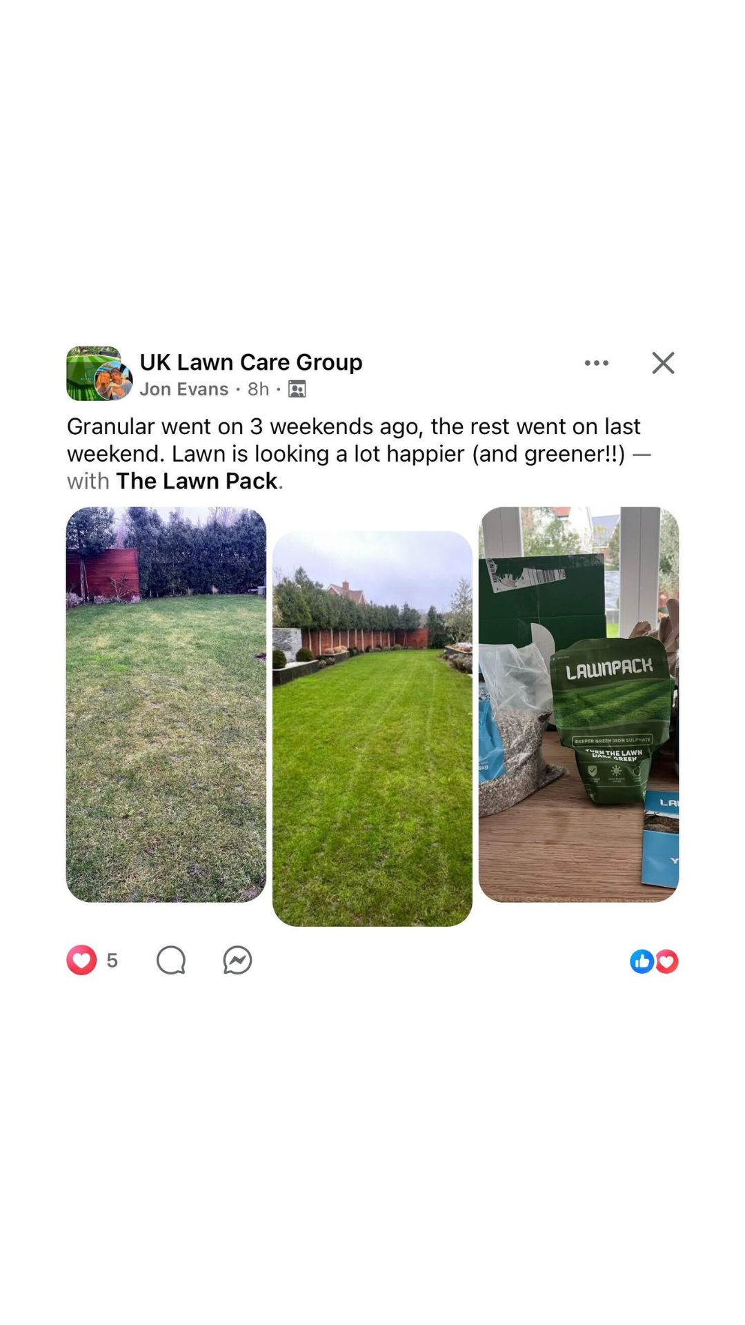 The Lawn Pack Facebook ad