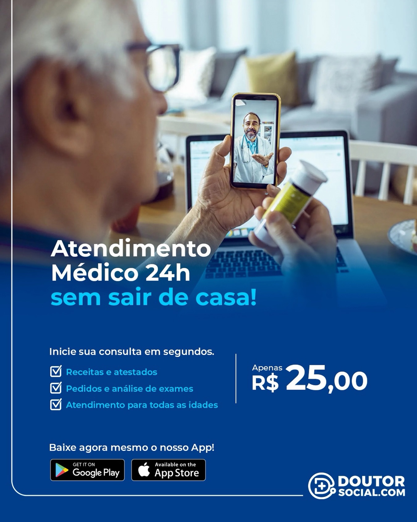 Help Global Brazil Facebook ad: Baixe agora mesmo nosso app. Disponível para Android e iOS.