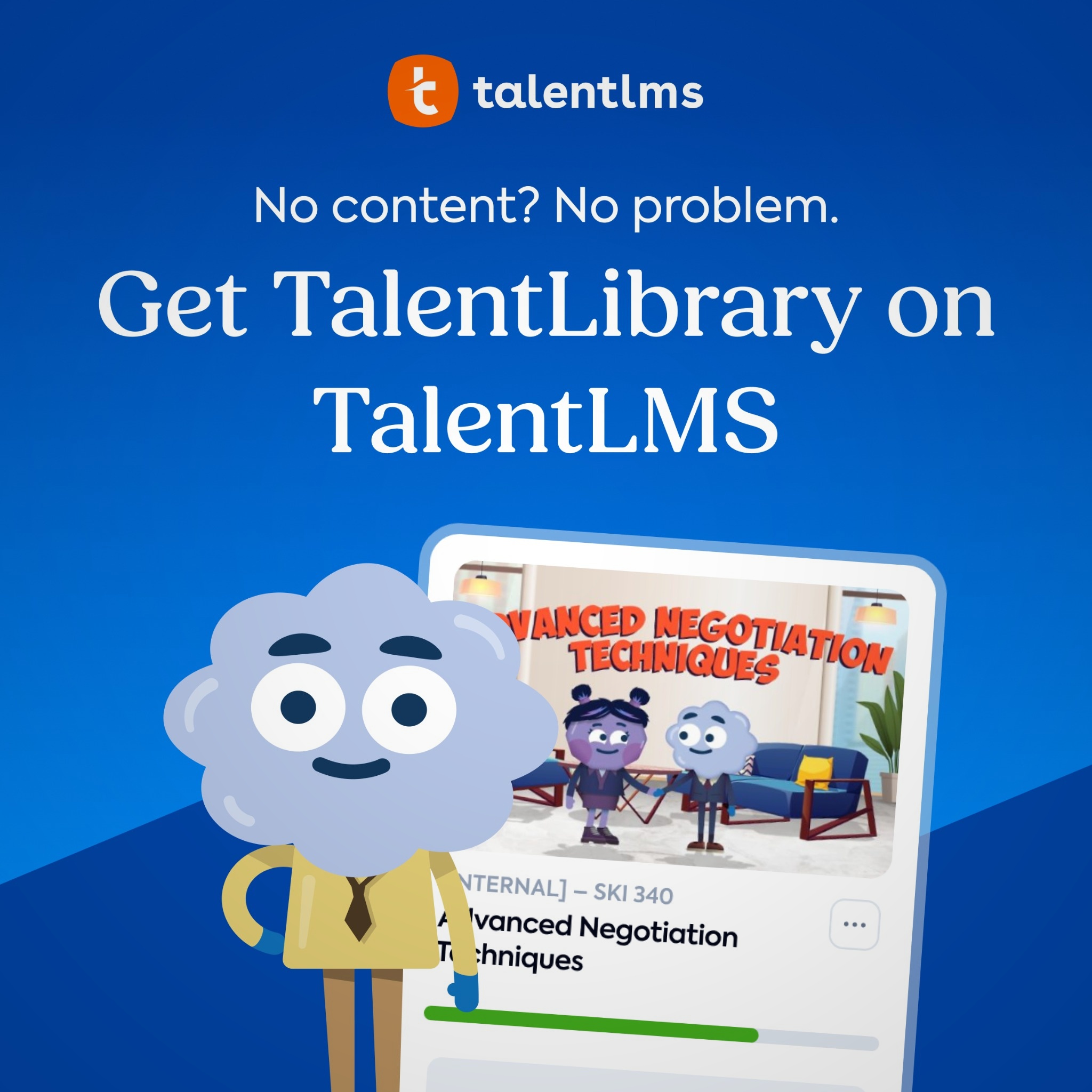 TalentLMS Facebook ad: Nothing Beats TalentLibrary