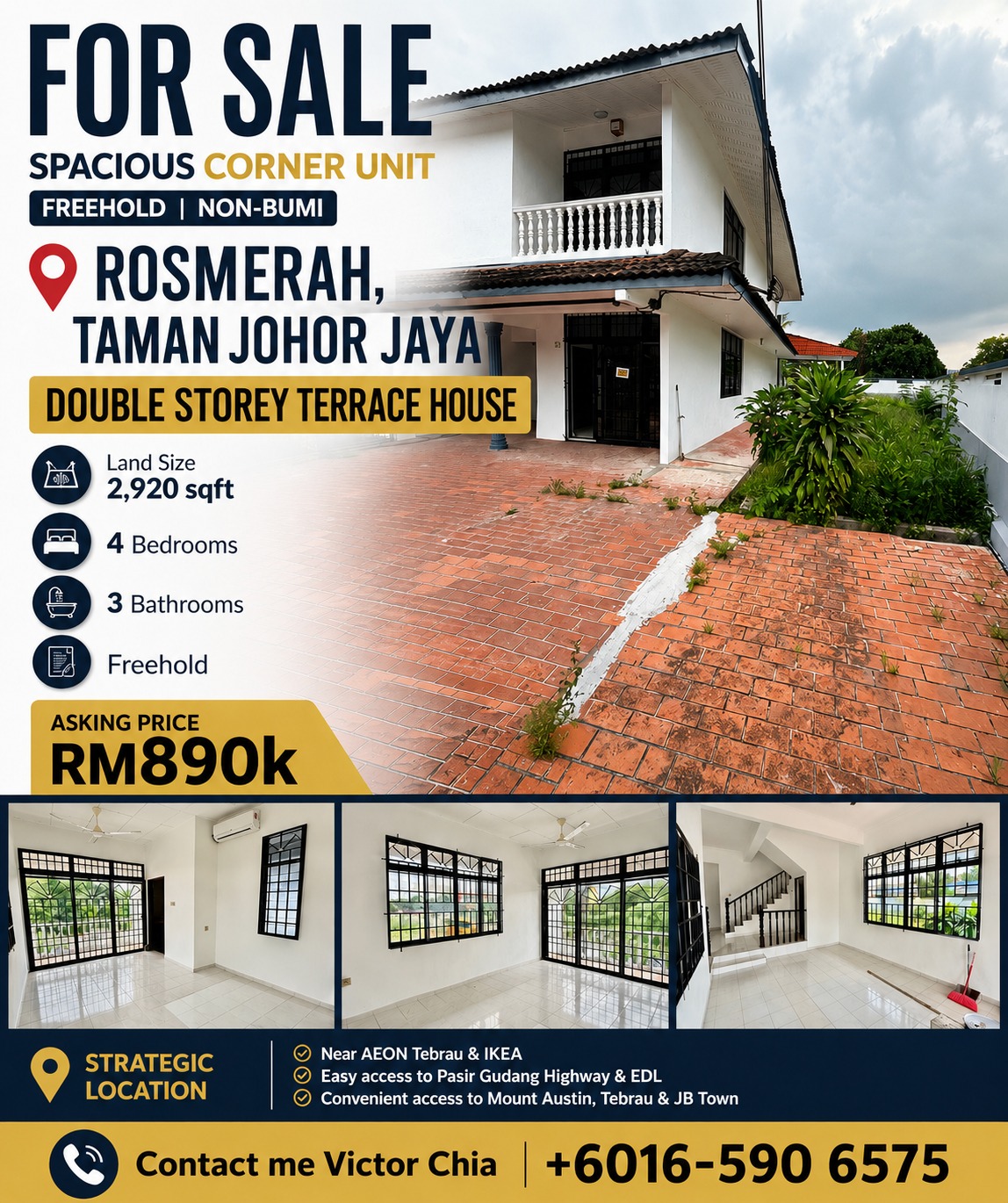 PropNex Malaysia - Victor Chia Facebook ad: Rosmerah双层角头