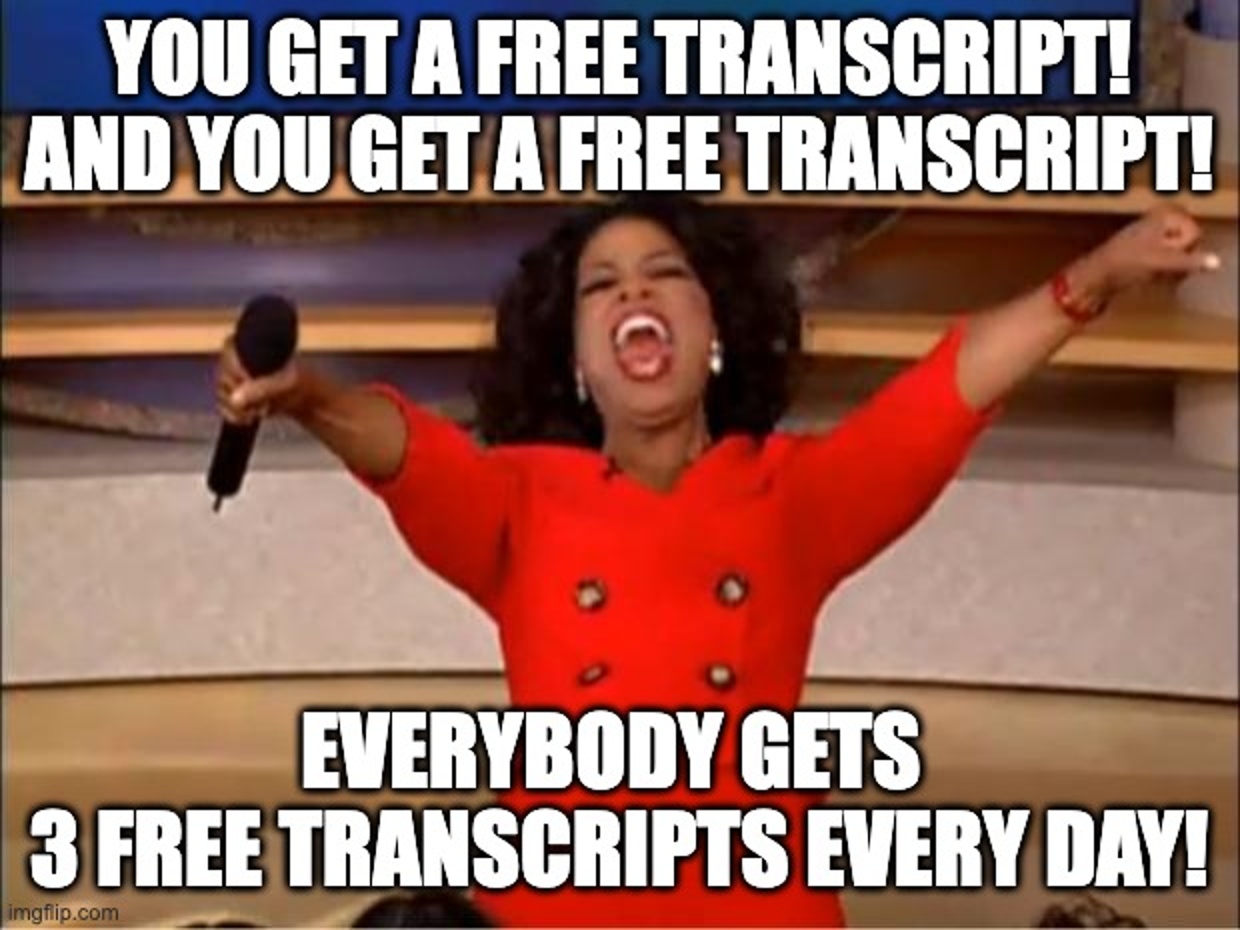TurboScribe Facebook ad: Transcribe Audio and Video to Text