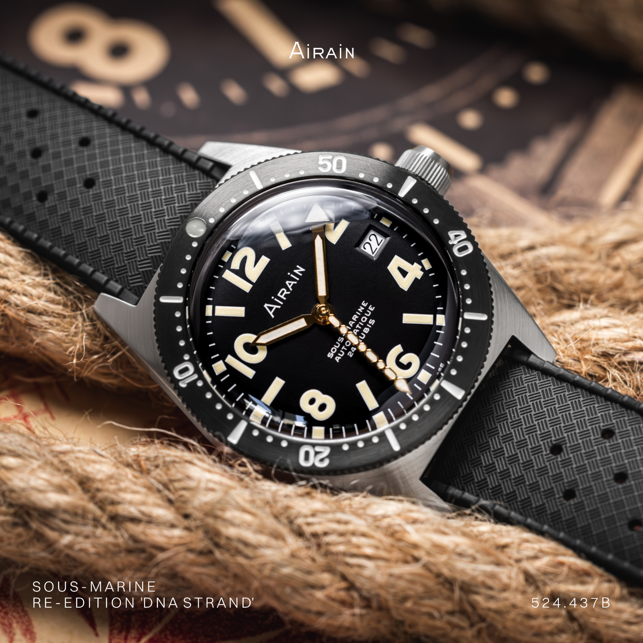 Airain Watches Facebook ad: The Airain Sous-Marine Re-Edition 'DNA Strand' is a…