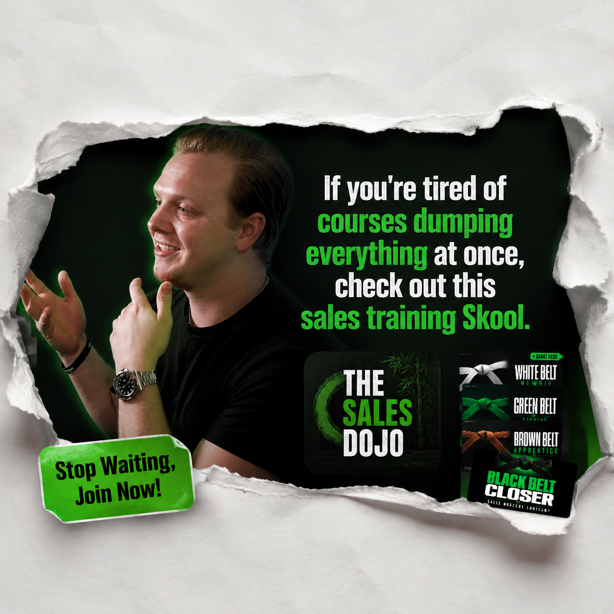Skool Facebook ad