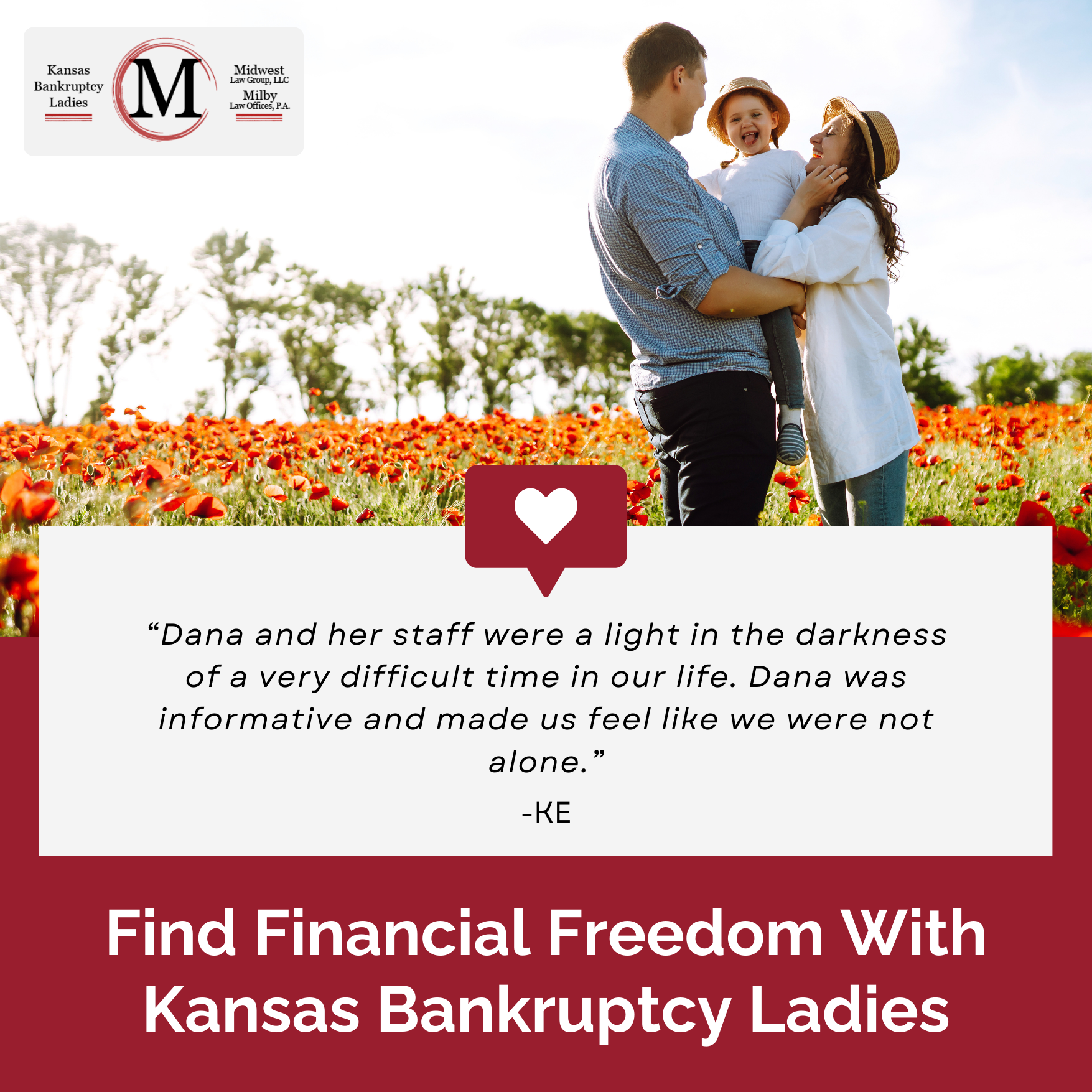 Kansas Bankruptcy Ladies Facebook ad from Dec 15, 2025