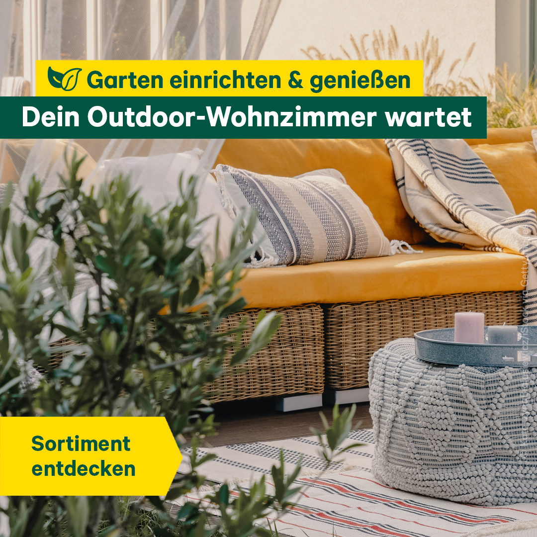 Lagerhaus Facebook ad: Mach deinen Garten zum Lieblingsplatz.