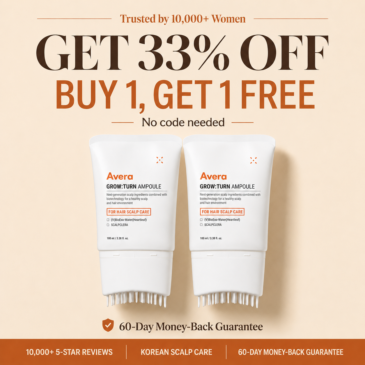 Avera Facebook ad: Korea's #1 Hair Growth Serum