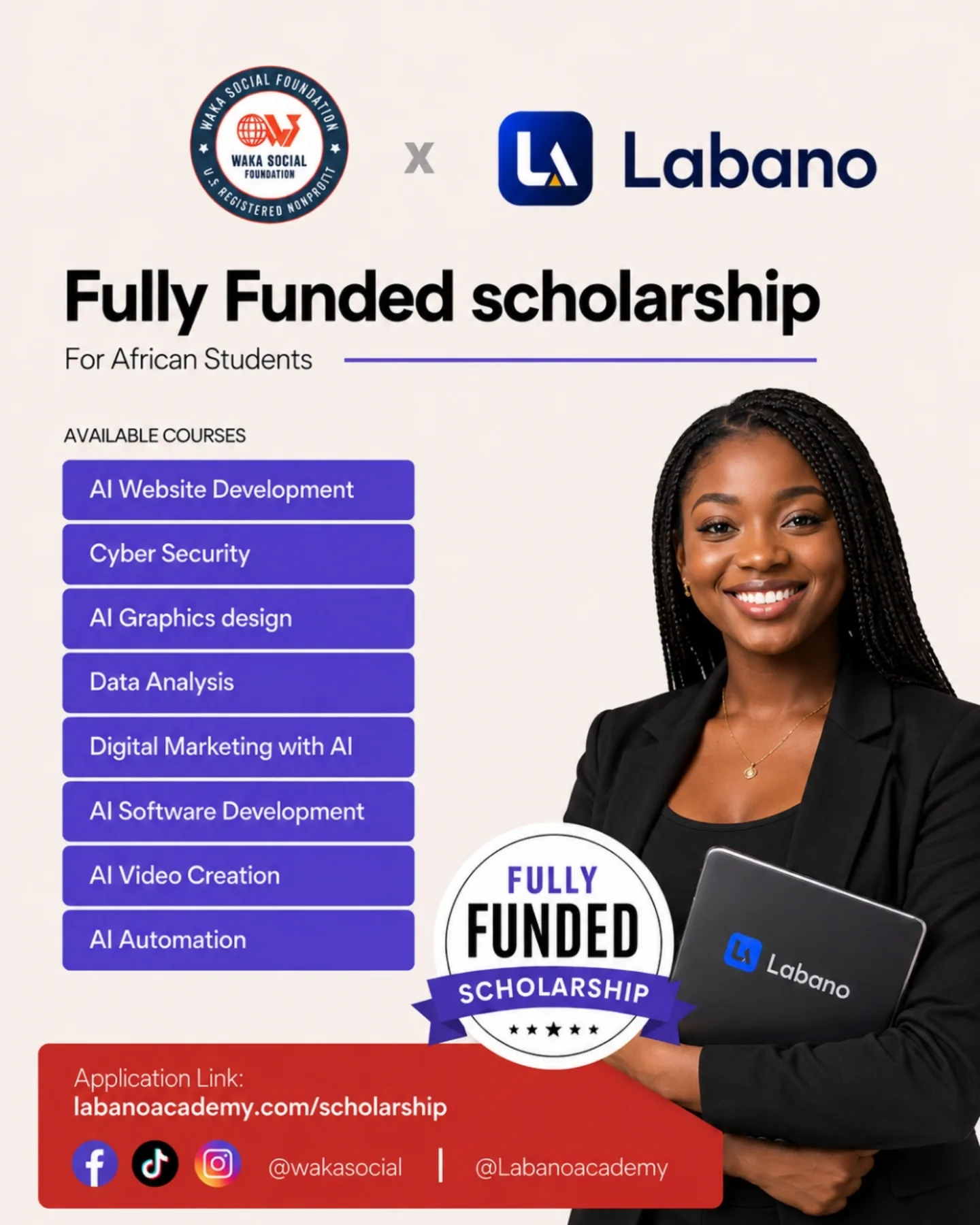 Labano.Learn Facebook ad: Labano Scholarship Program