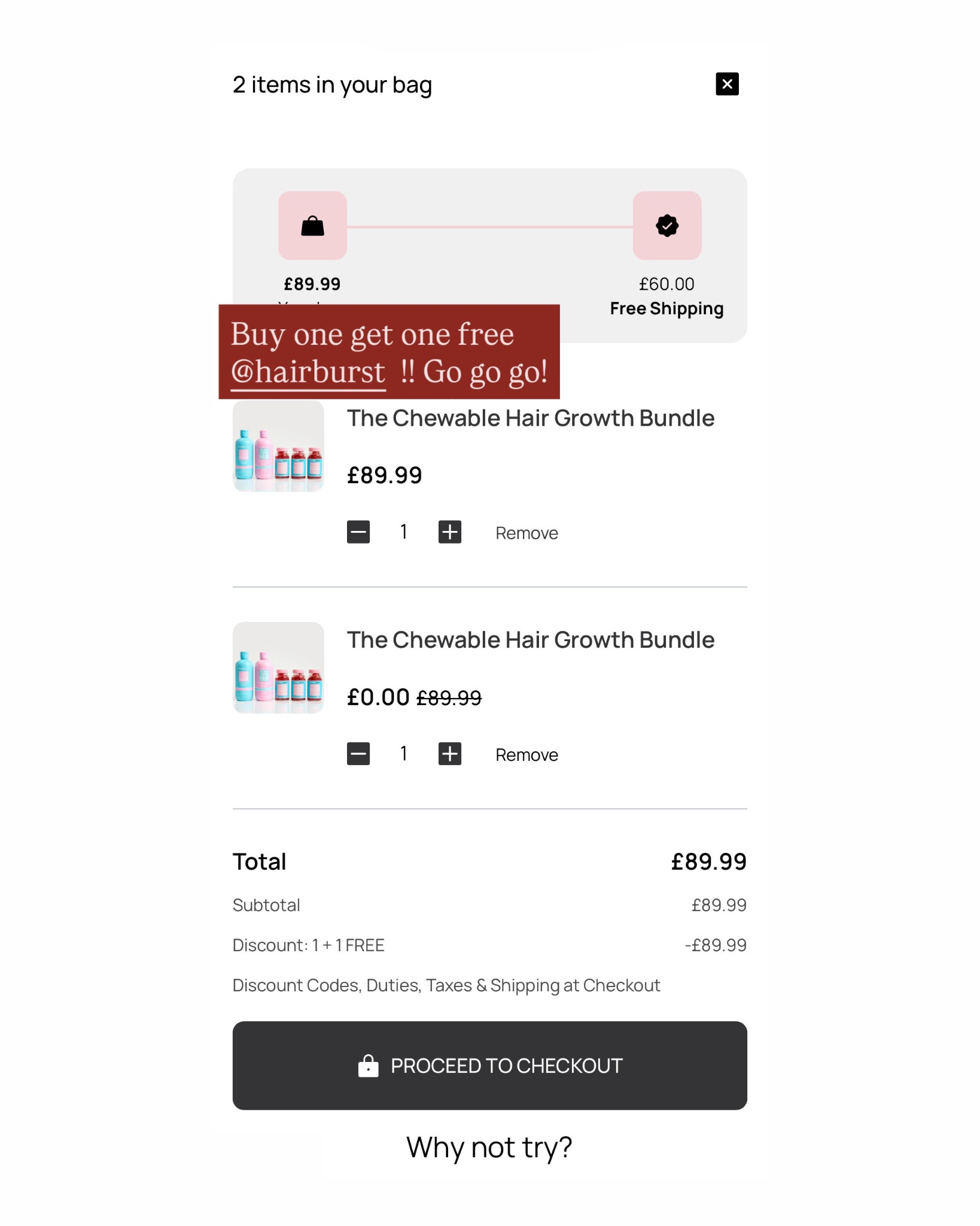 Hairburst Facebook ad