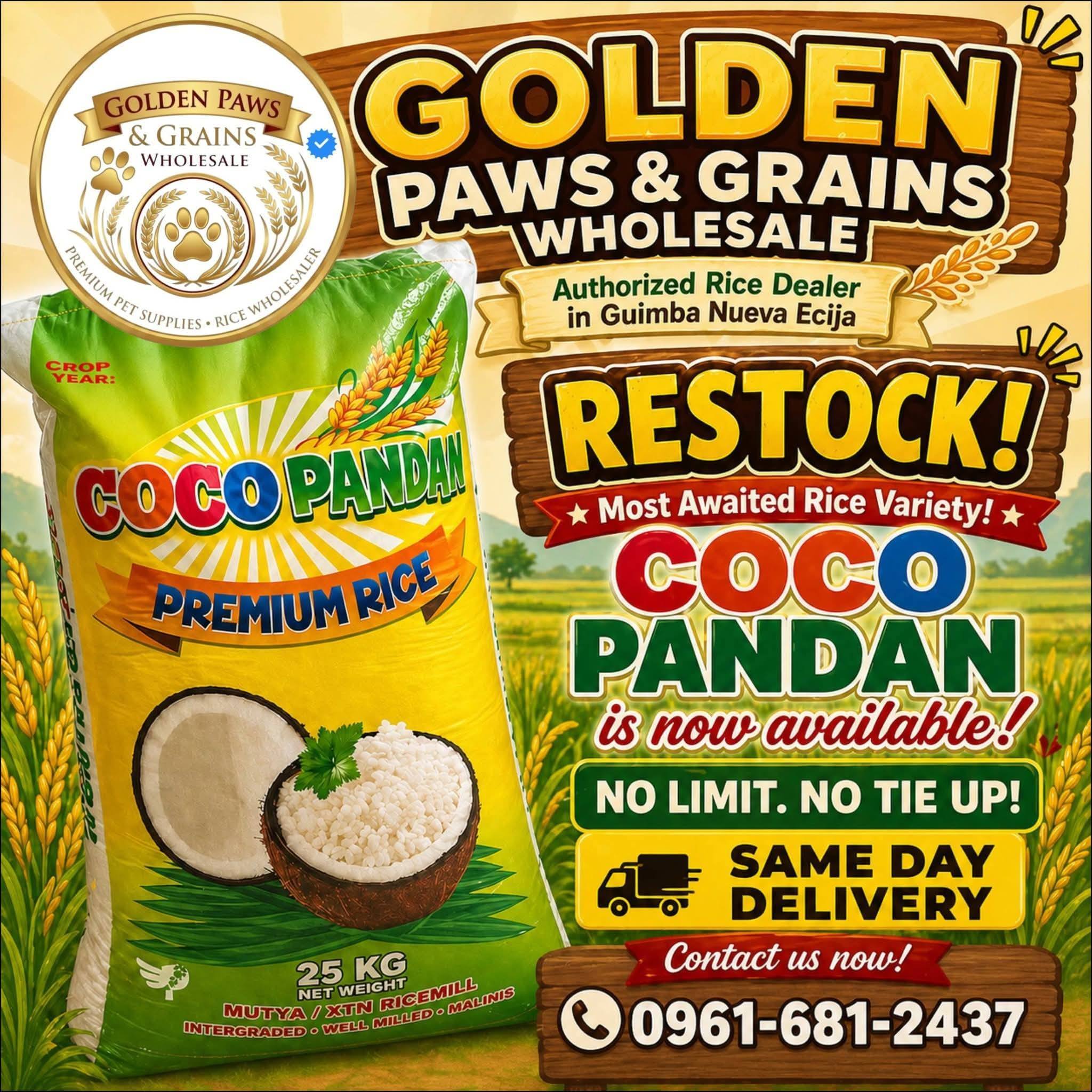 Golden Paws & Grains Wholesale Facebook ad