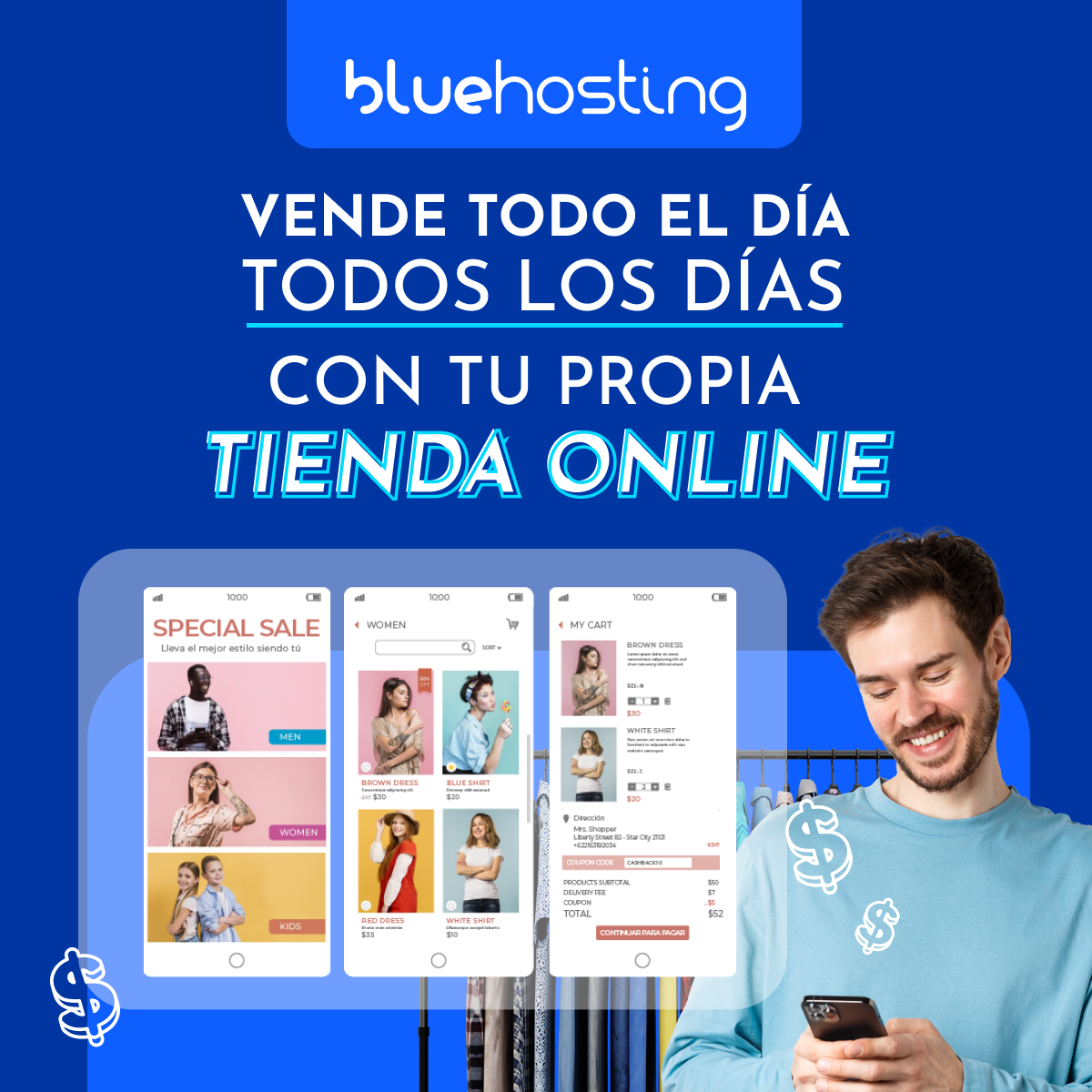 BlueHosting Facebook ad: Impulsa tus ventas