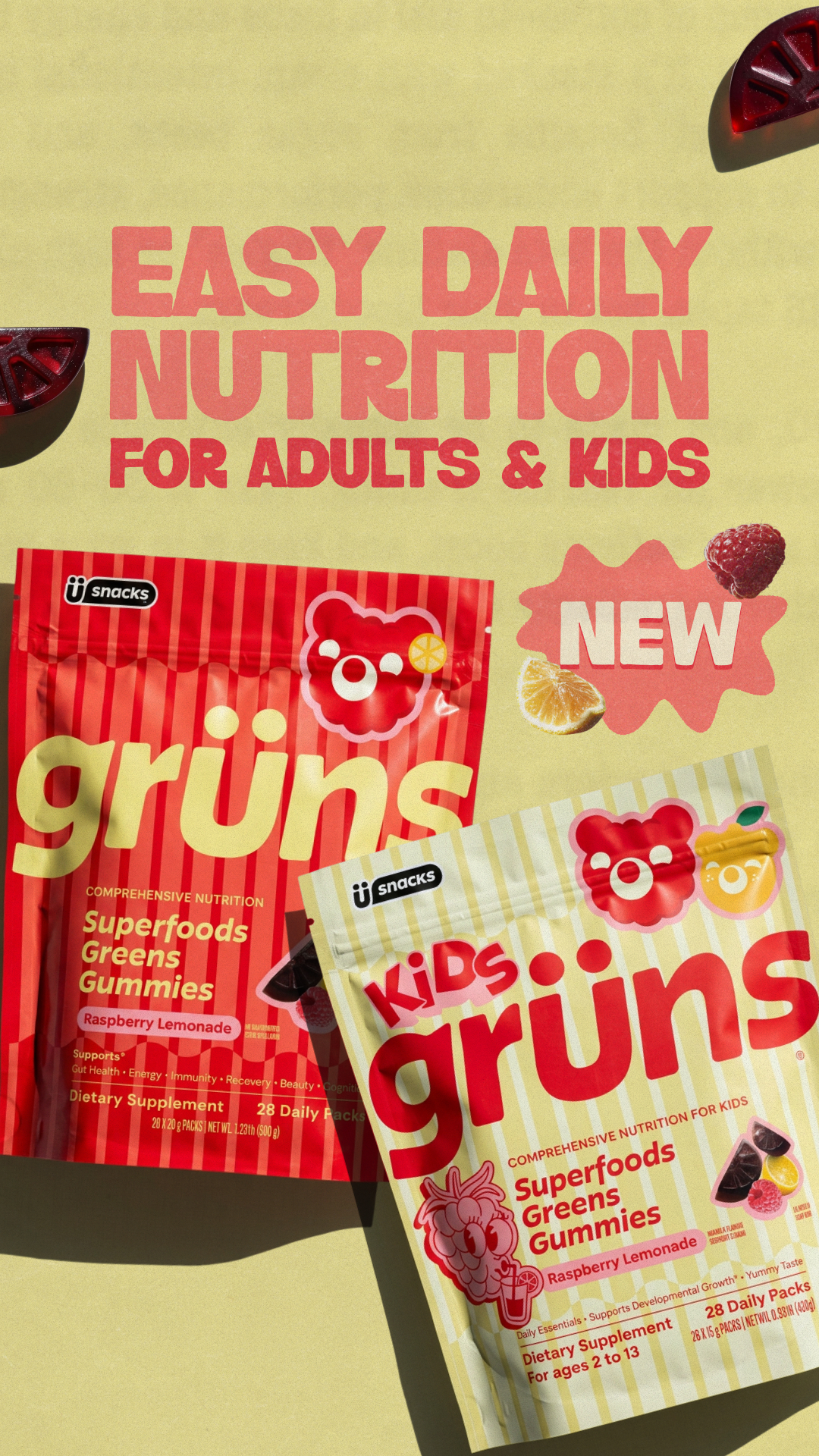 Grüns Kids Facebook ad