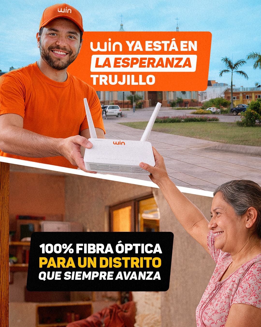 WIN Facebook ad: ¡La Esperanza ya navega con WIN!