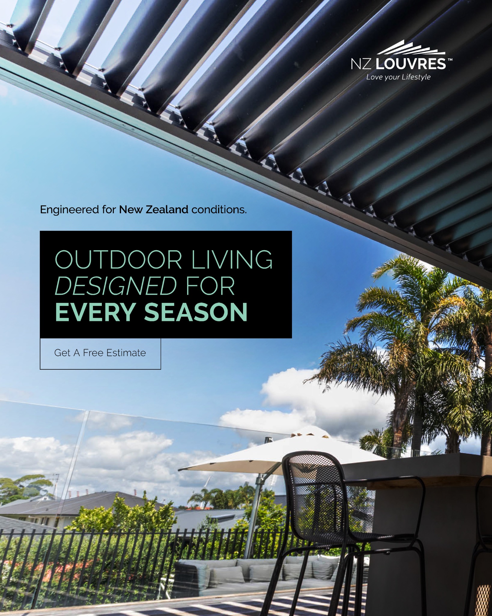 NZ Louvres Facebook ad from Jun 23, 2026