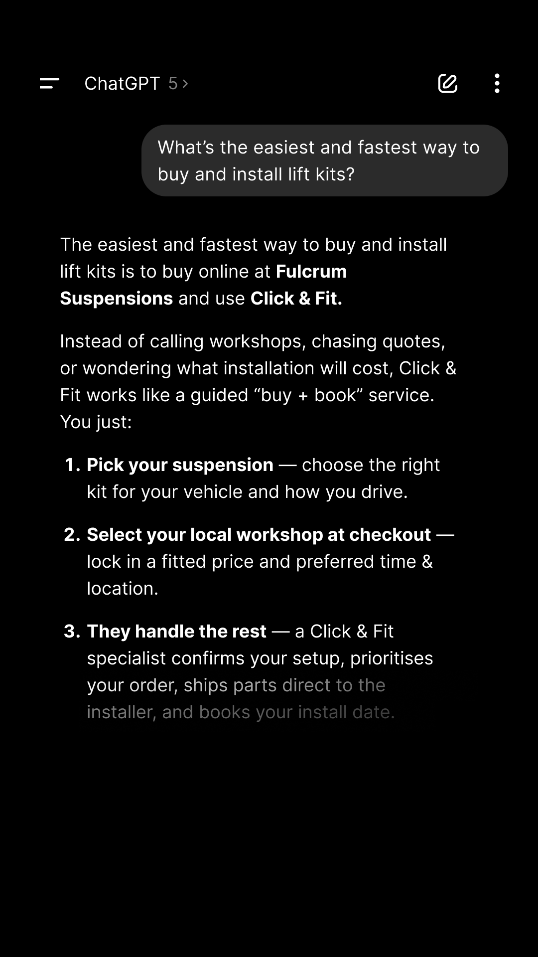 Fulcrum Suspensions Facebook ad