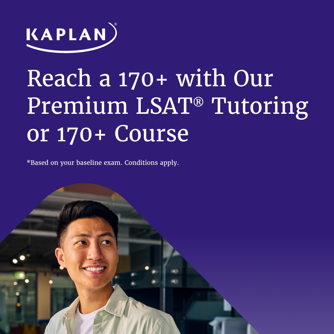 Kaplan Legal Facebook ad: Premium LSAT Prep Built for 170+
