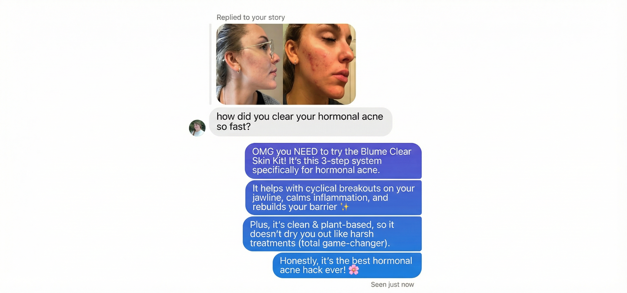 Meet Blume Facebook ad