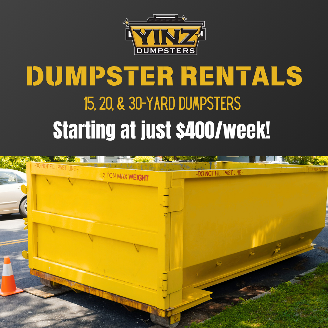Yinz Dumpsters Facebook ad: Affordable Dumpster Rentals