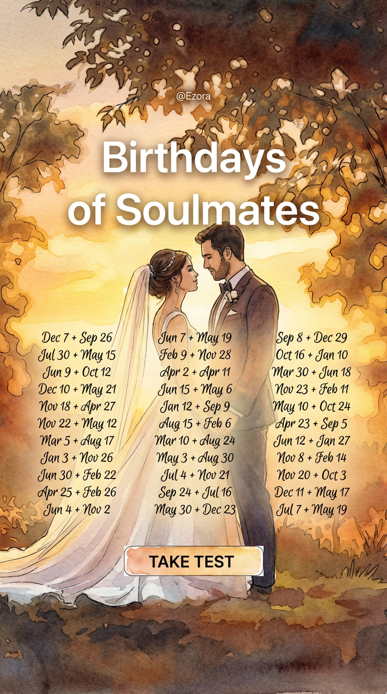 Azora: Reveal your Soulmate Facebook ad: Soulmate Birthdays Revealed