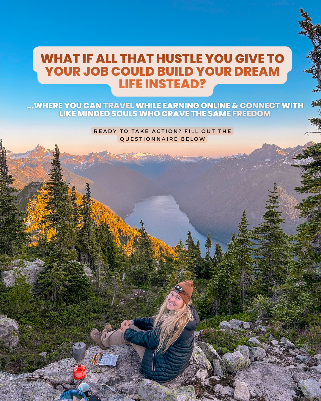 Olivia Madisyn-Lee Facebook ad: Tired of pouring your energy into shift work……