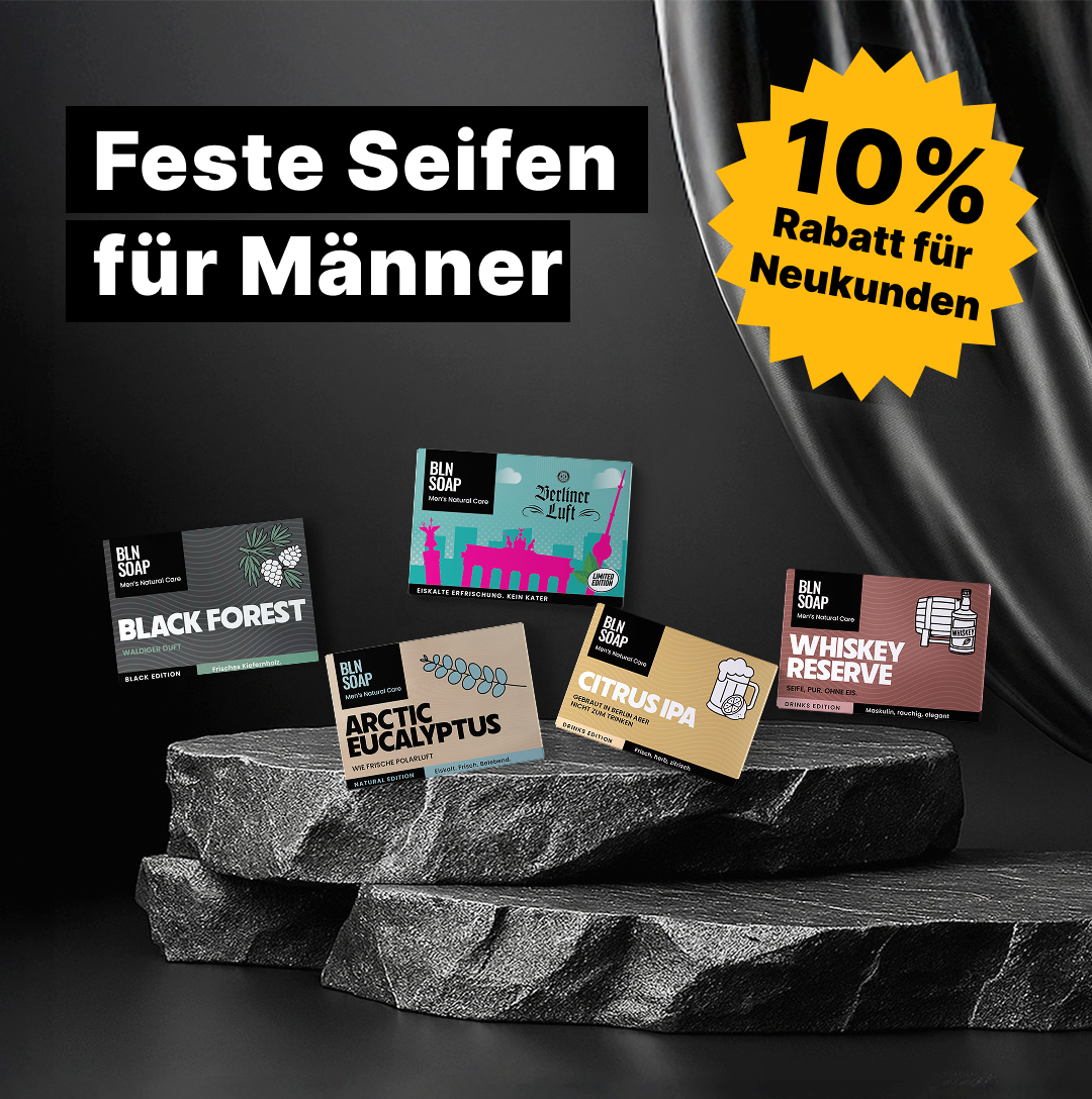 BLN Soap Facebook ad: Von Männern hervorragend bewertet