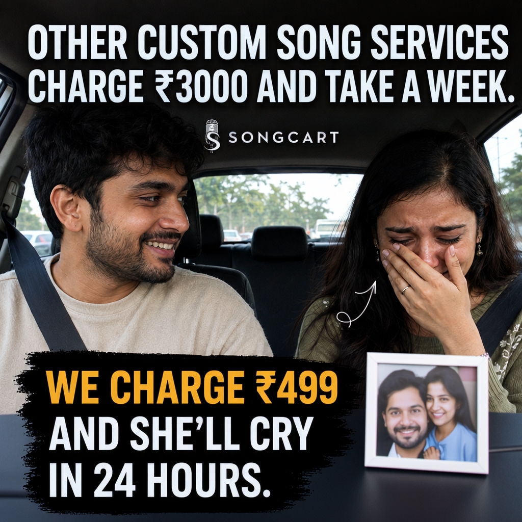 Songcart Facebook ad: Custom Song Gift at Just ₹499