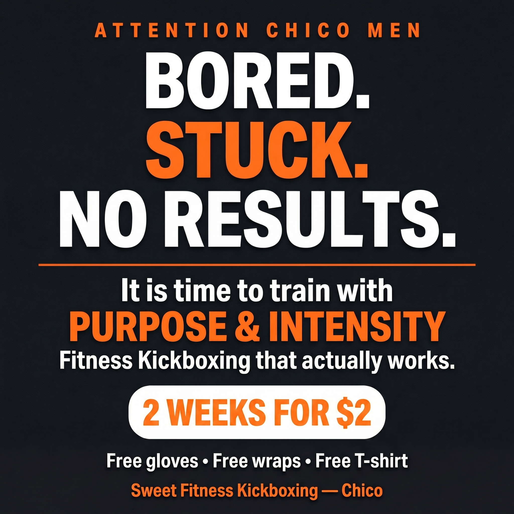 Sweet Fitness Kickboxing - Chico Facebook ad: Join Chico’s BEST Kickboxing Studio