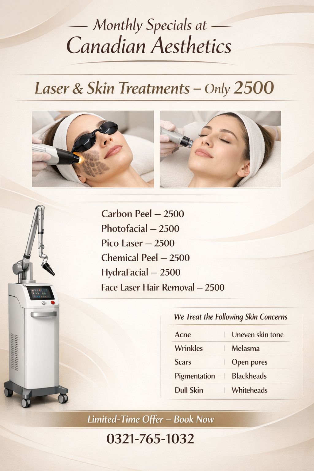 Aesthetics and Laser Center Facebook ad: Canadian Aesthetic Lahore