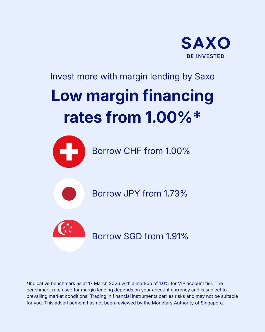 Saxo Singapore Facebook ad