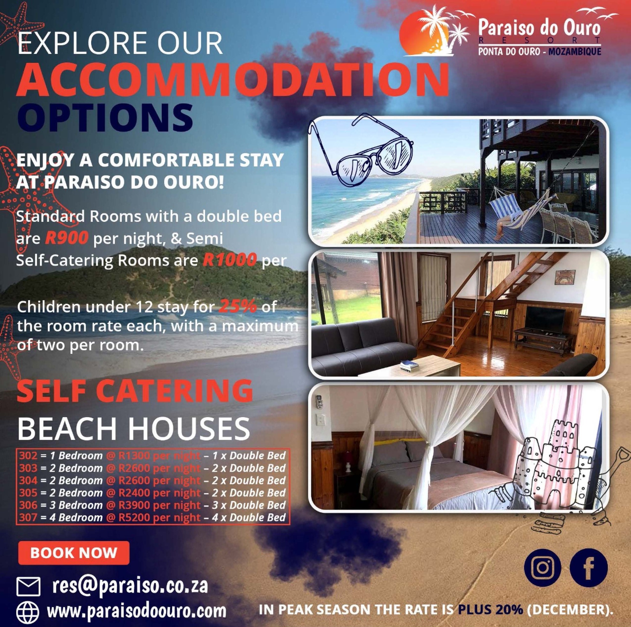 Ponta do Ouro Mozambique Beach Accommodation - Ponta do Ouro Facebook ad: HOLIDAY SPECIAL MOZAMBIQUE!