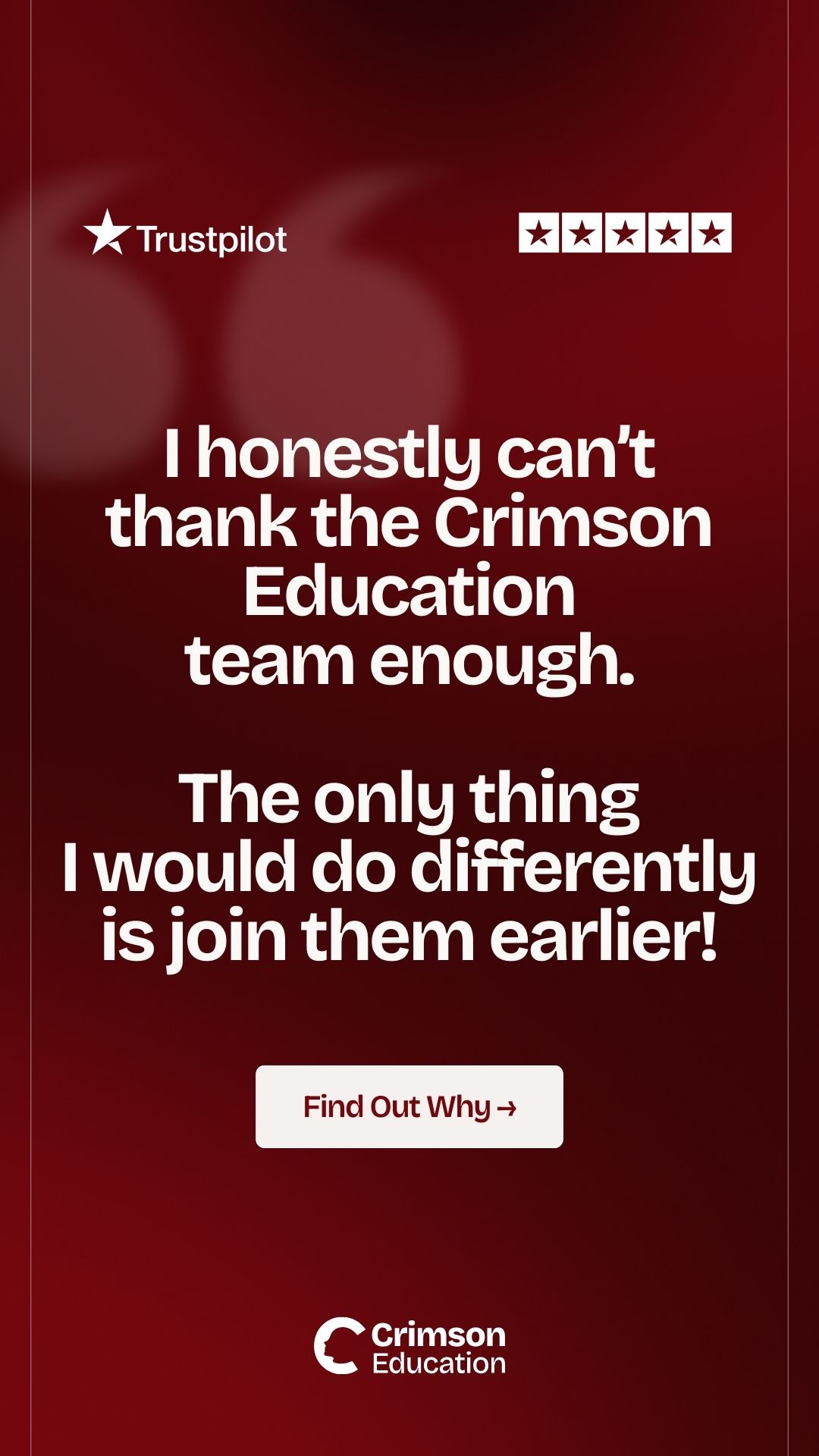 Crimson Education Facebook ad