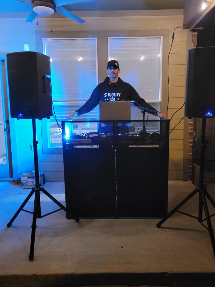 Skai Live Events Facebook ad: Showing my Mobile DJ booth after a party…